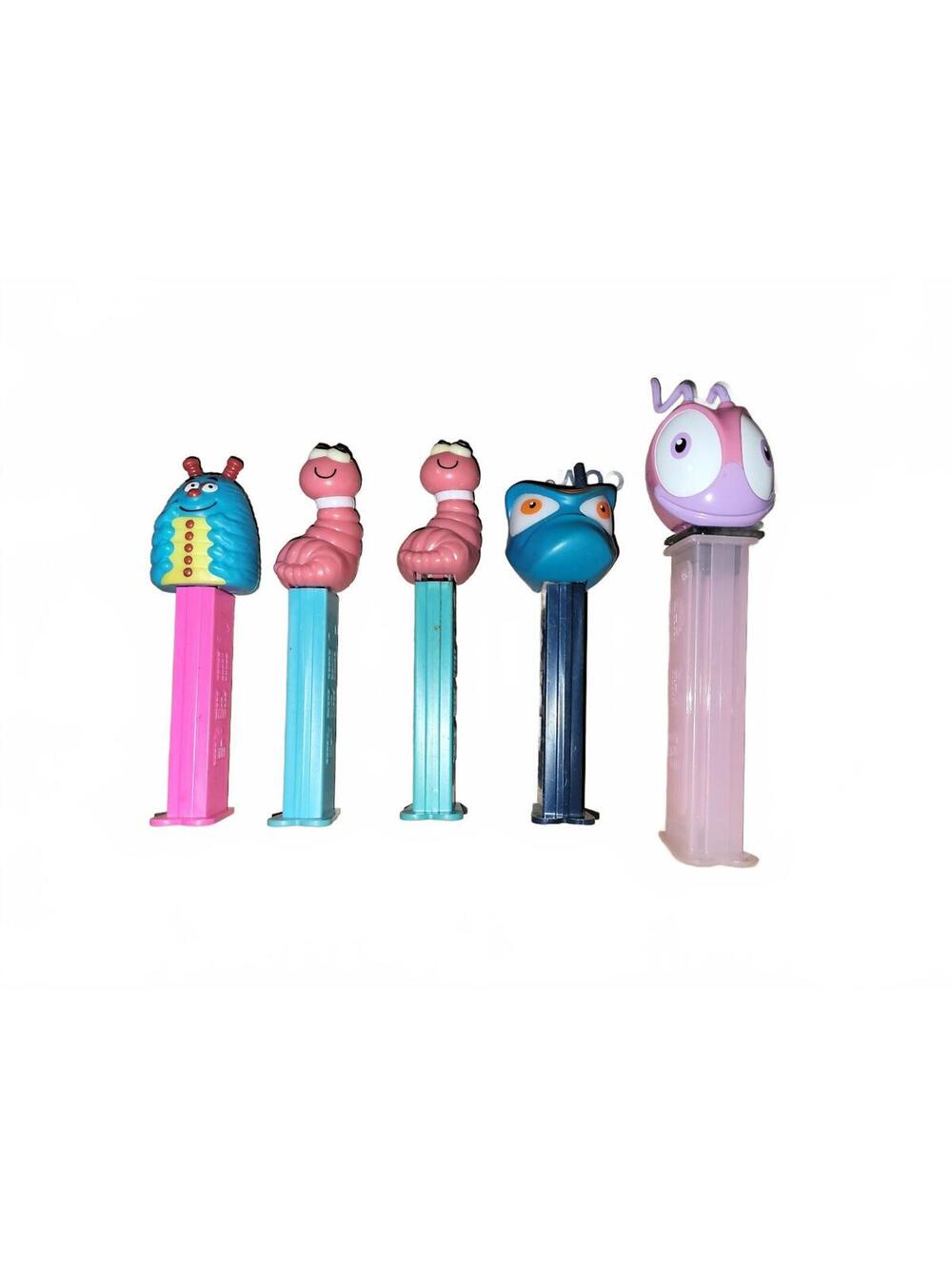 PEZ Bugz Character Candy Dispensers Set of 5 - Multi Color, Good Condition